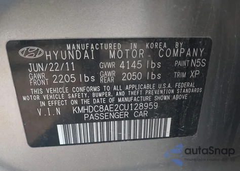 2012 Hyundai Elantra Touring Se from USA, damaged, VIN KMHDC8AE2CU128959